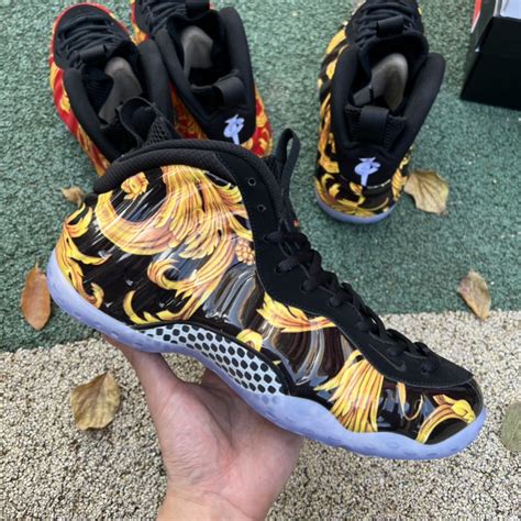 versace print foamposite|Supreme x Air Foamposite One SP ‘Black’ Review.